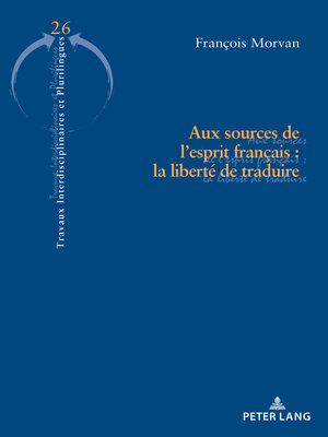 cover image of Aux sources de lesprit français